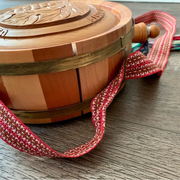 Vintage Wood Flask Conteen. Fluid Capacity Untested - Picture 8 of 14